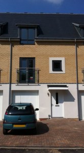 Parked outside our new house