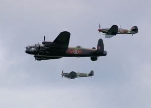 Battle of Britain WWII fly past