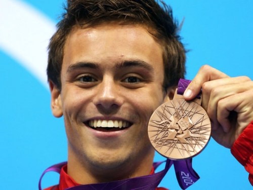 Plymouth lad Tom Daley with his bronze medal 