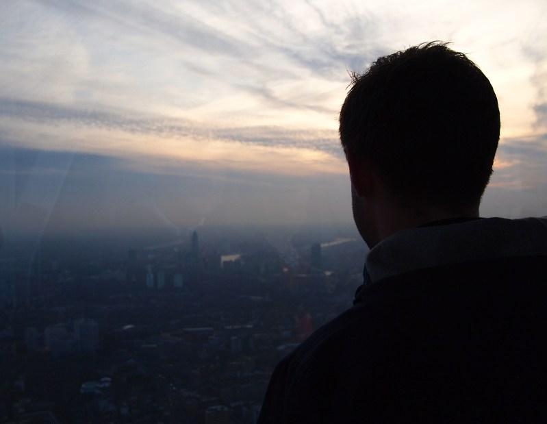 Hamish contemplating the view
