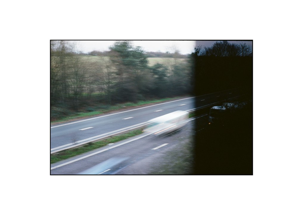 A photo of traffic travelling at speed