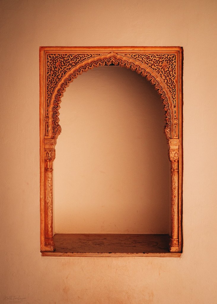 A sealed window frame of the Alhambra Palace 

